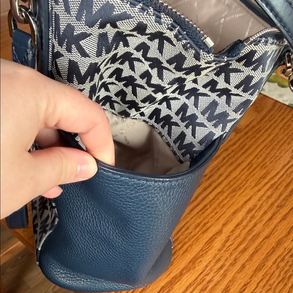 Michael Kors Navy and Gray Monogram Shoulder Bag - Picture 4 of 4
